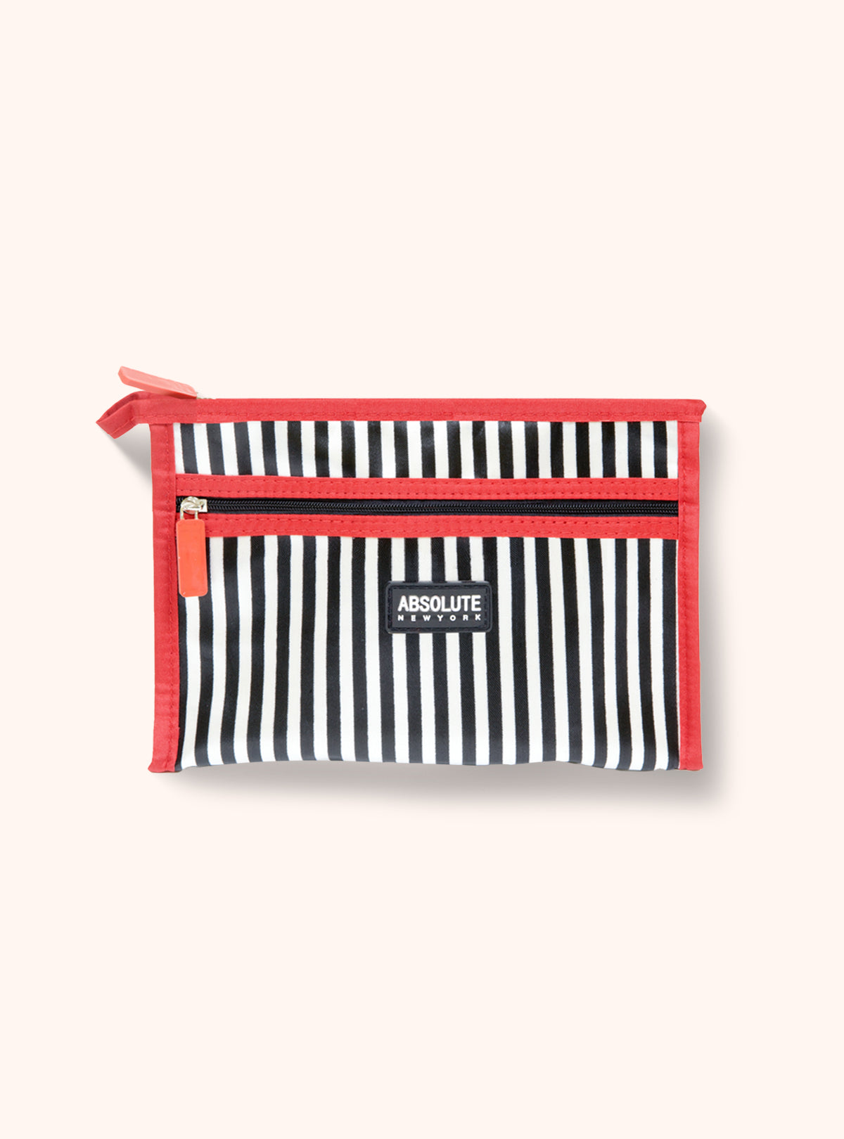 Black and White Stripe Satin Makeup Bag - Mono-Stripe Satin Makeup Bag –  Absolute New York