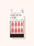 NTFC01 French Chic Press On Nails - Coffin Long