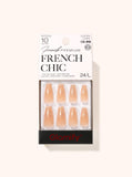 NTFC02 French Chic Press On Nails - Coffin Long