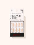 NTFC03 French Chic Press On Nails - Almond Medium