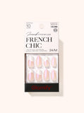 NTFC04 French Chic Press On Nails - Almond Medium