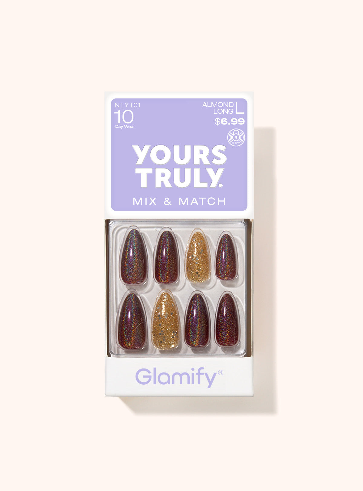 NTYT01 Yours Truly Press On Nails - Almond Long