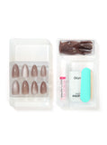 NTNK08 Naked Press On Nails - Almond Medium