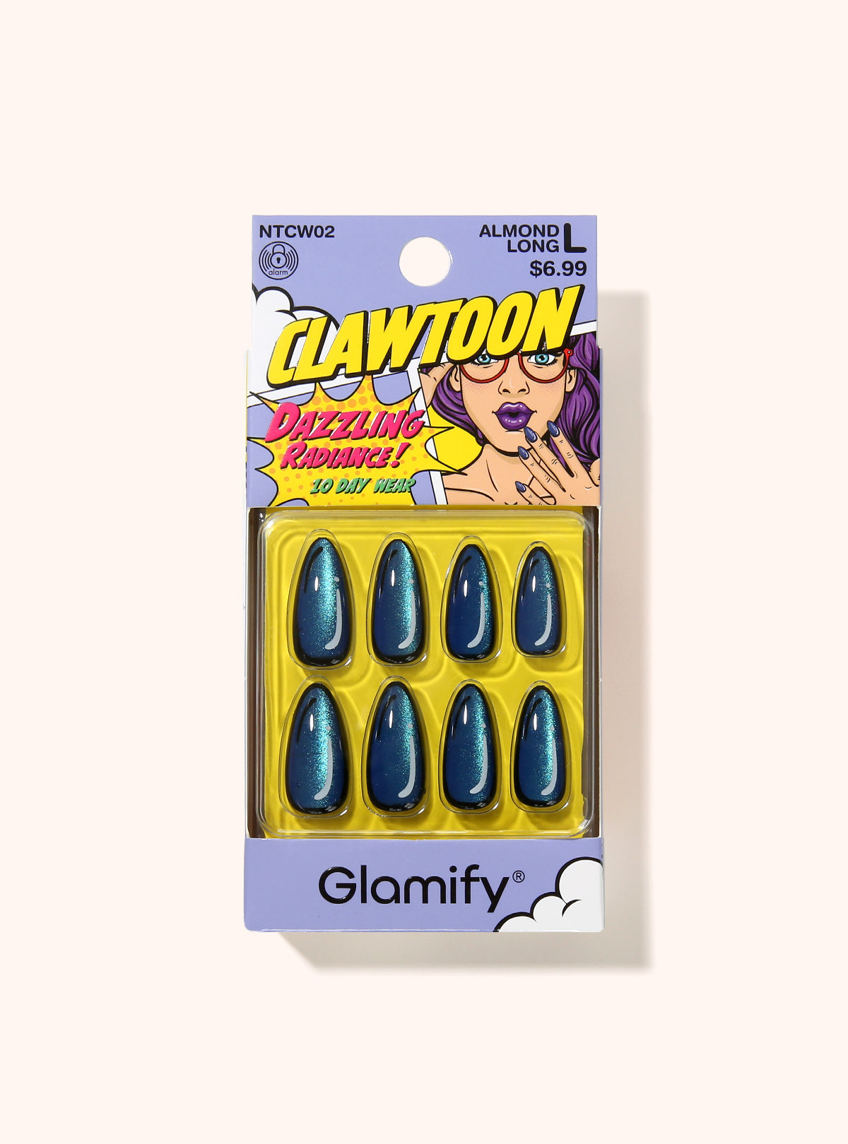 NTCW02 Clawtoon Press On Nails - Almond Long