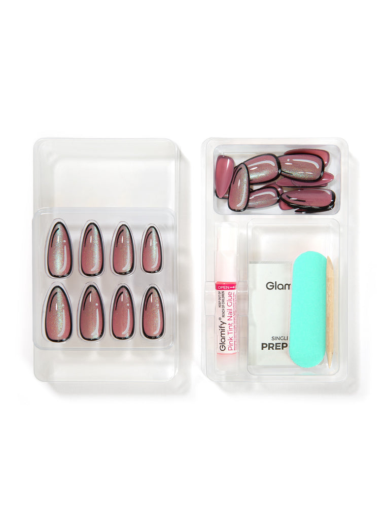 NTCW03 Clawtoon Press On Nails - Almond Long