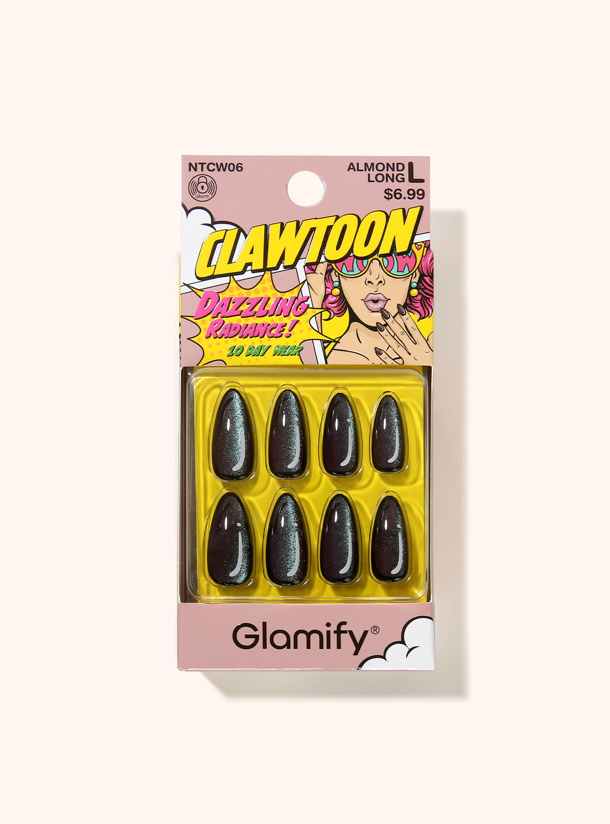 NTCW06 Clawtoon Press On Nails - Almond Long