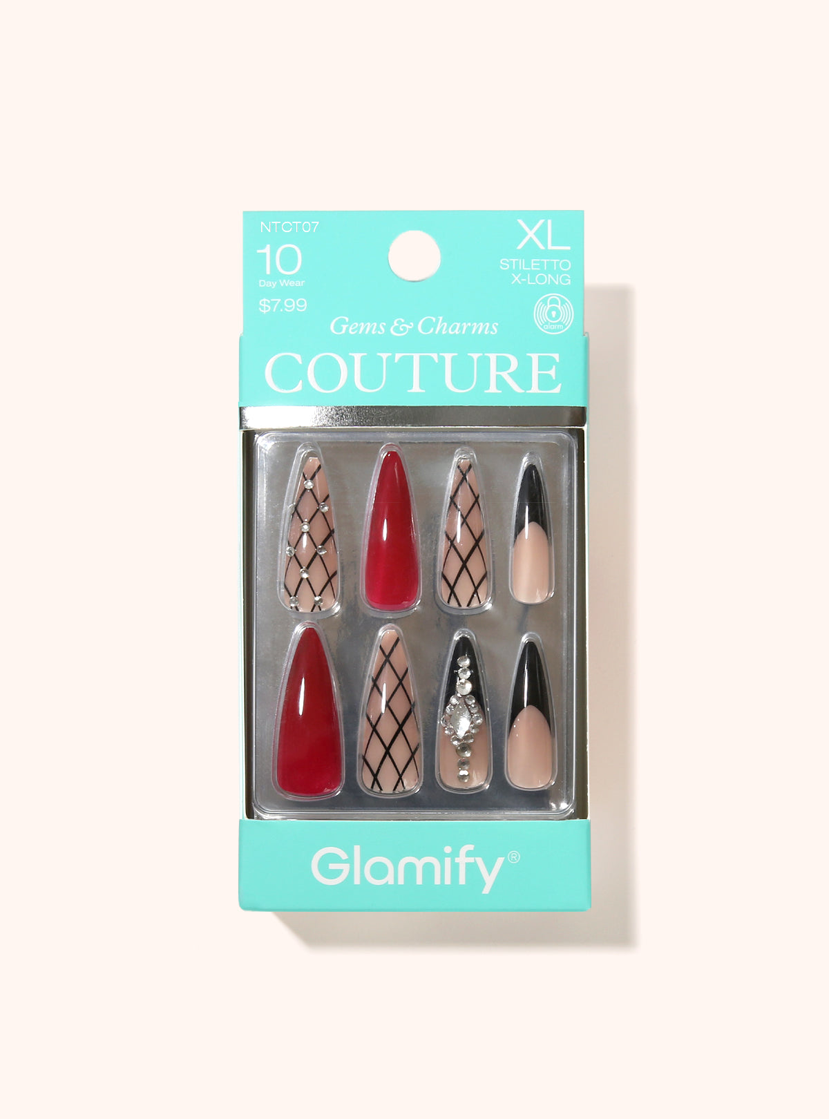 NTCT07 Couture Press On Nails - Stiletto X-Long