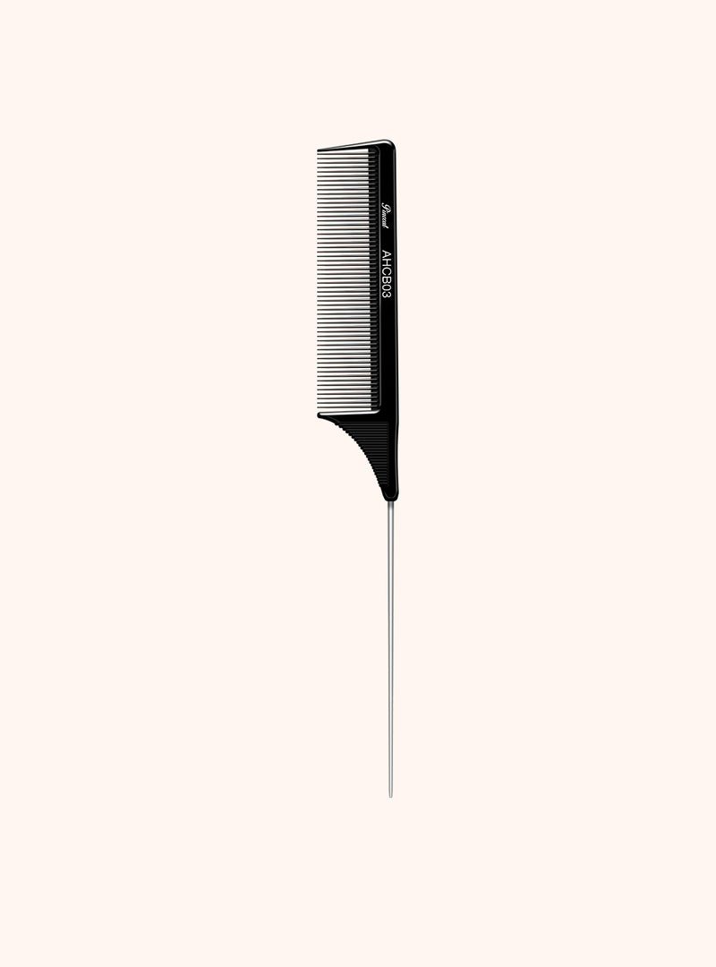 Professional Carbon Comb - Metal Tail Fine Tooth