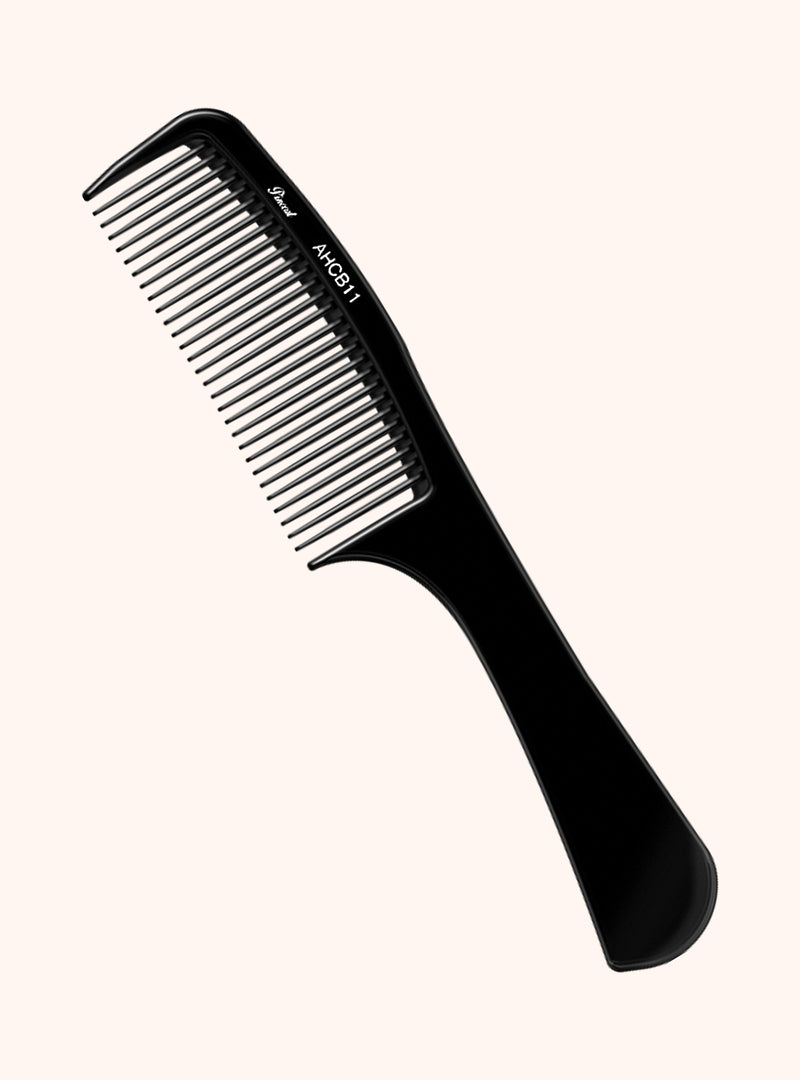 Professional Carbon Comb - Large Handle Fine Tooth