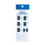 Handheld Turbo Air Conditioner Beauty Fan - box back #APBF71