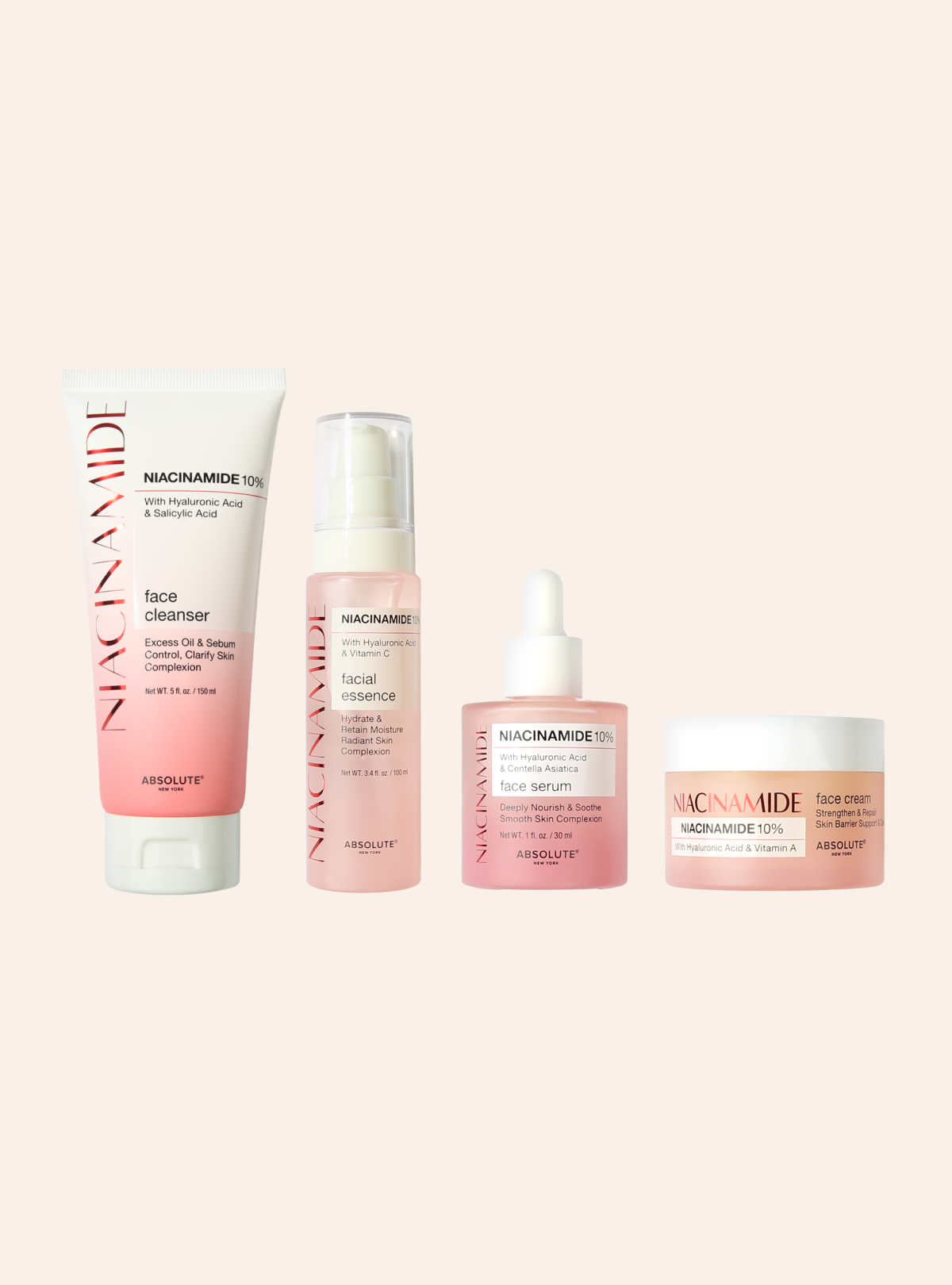 4-pieces Niacinamide Skincare Set