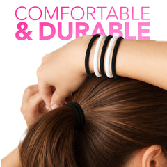 Assorted Color Elastic Hair Bands - 14 Piece - concept image 1a #shared