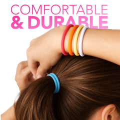 Assorted Color Elastic Hair Bands - 14 Piece - concept image 1b #shared