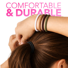 Assorted Color Elastic Hair Bands - 14 Piece - concept image 1c #shared