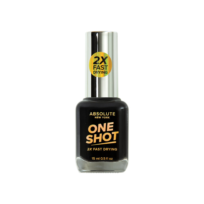 One Shot Nail Polish - Absolute Black - product image #MNOS08