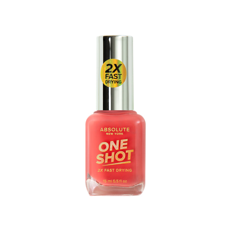 One Shot Nail Polish - Hot Coral - product image #MNOS34