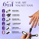 6 in 1 Nail Art Magnet Tool - concept image 2 #MTNM02
