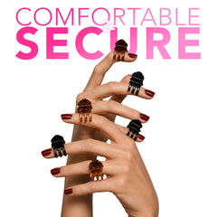 Mini Heart Claw Clips - Black and Tortoise, 12 Piece - concept image 3 #shared