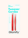 Red Slant + Point Tweezer Combo