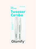 Stainless Steel Slant + Point Tweezer Combo
