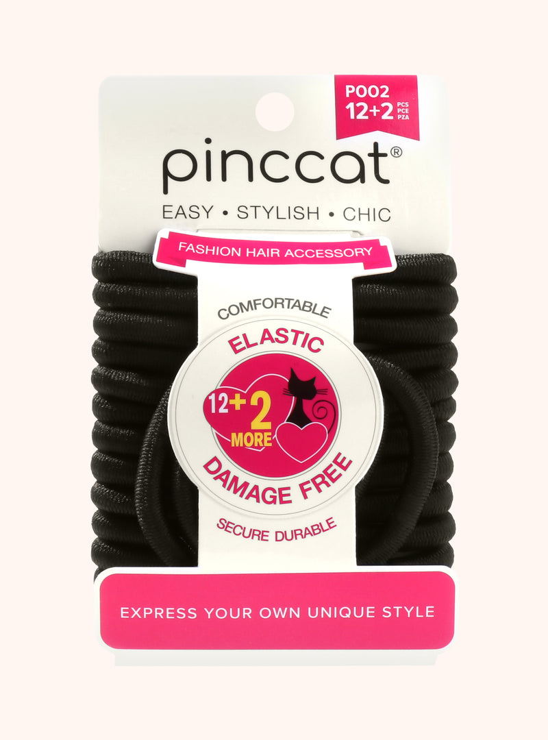 Black Elastic Hair Bands - 14 Piece by Pinccat