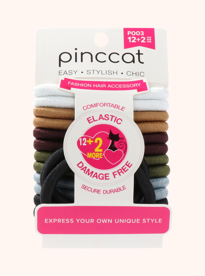 Neutral Assorted Elastic Hair Bands - 14 Piece by Pinccat