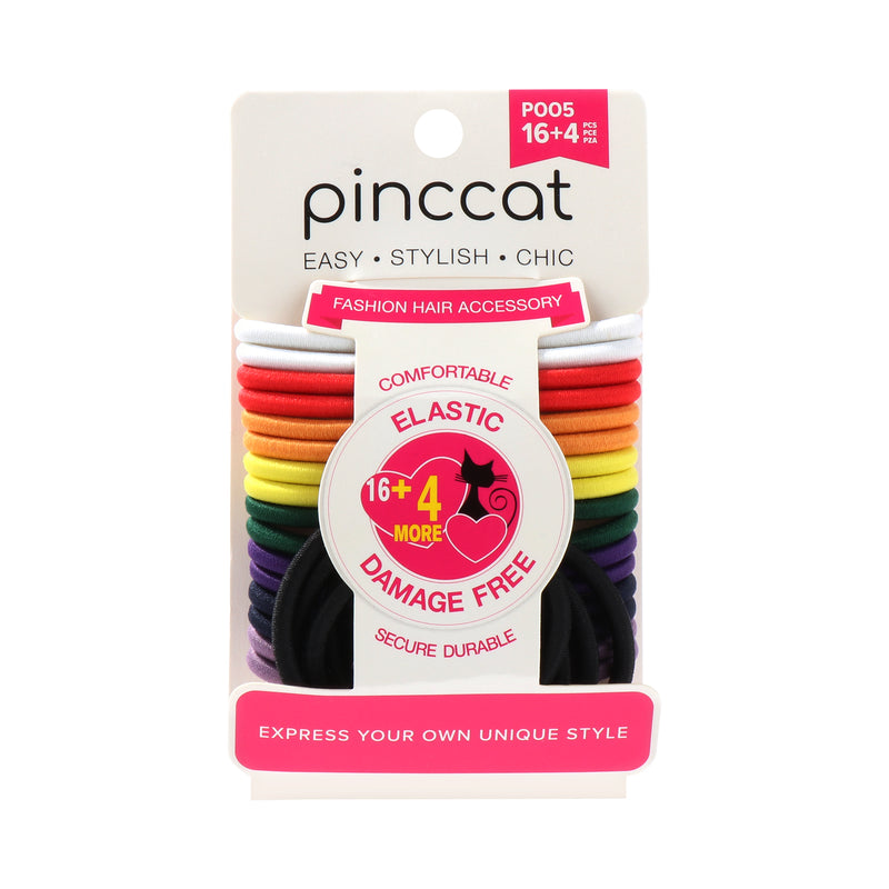 Rainbow Elastic Hair Bands - 20 Piece - product image #P005