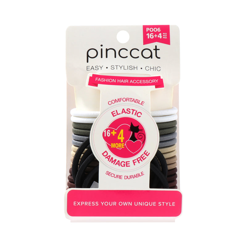 Neutral Assorted Elastic Hair Bands - 20 Piece - product image #P006