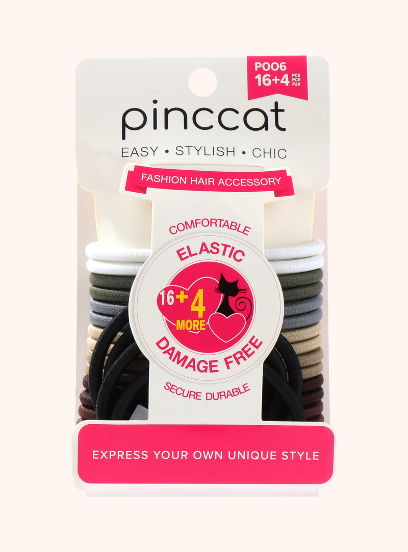 Neutral Assorted Elastic Hair Bands - 20 Piece by Pinccat