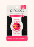 Flat Black Elastic Hair Bands - 16 Piece by Pinccat