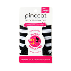 Black and White Elastic Hair Bands - 36 Piece - product image #P012