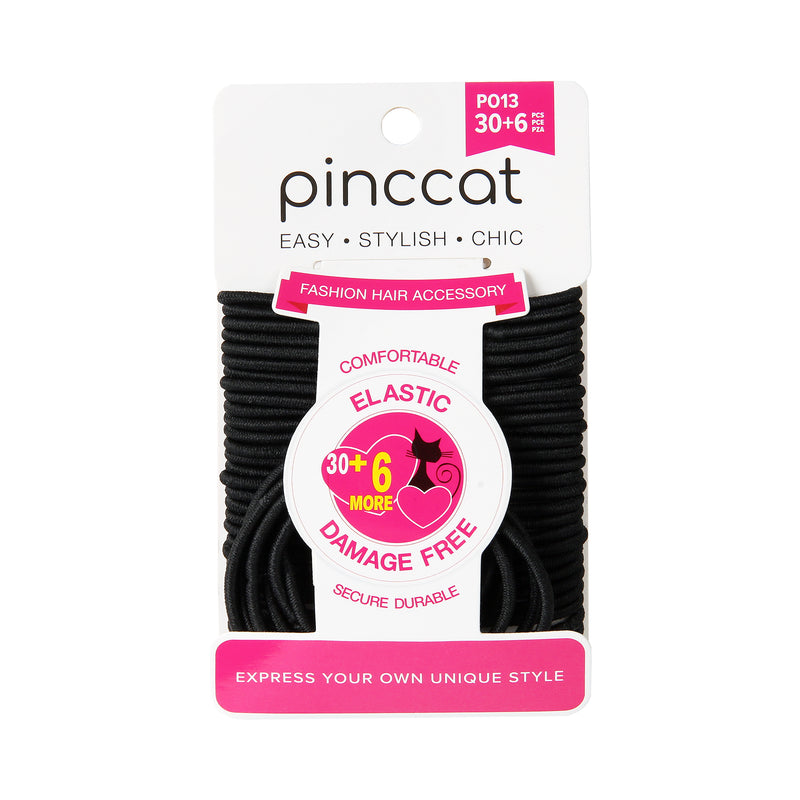 Thick Black Elastic Hair Bands - 36 Piece - product image #P013