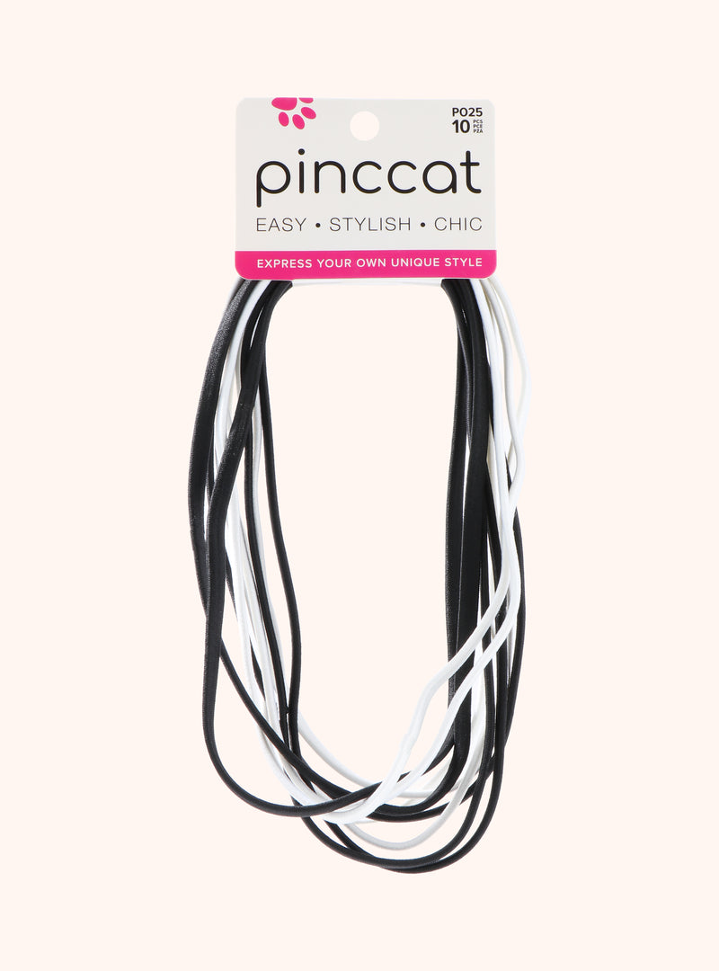 Black and White Head Wraps - 10 Piece by Pinccat