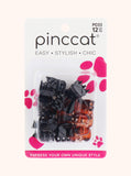 Mini Heart Claw Clips - Black and Tortoise, 12 Piece by Pinccat