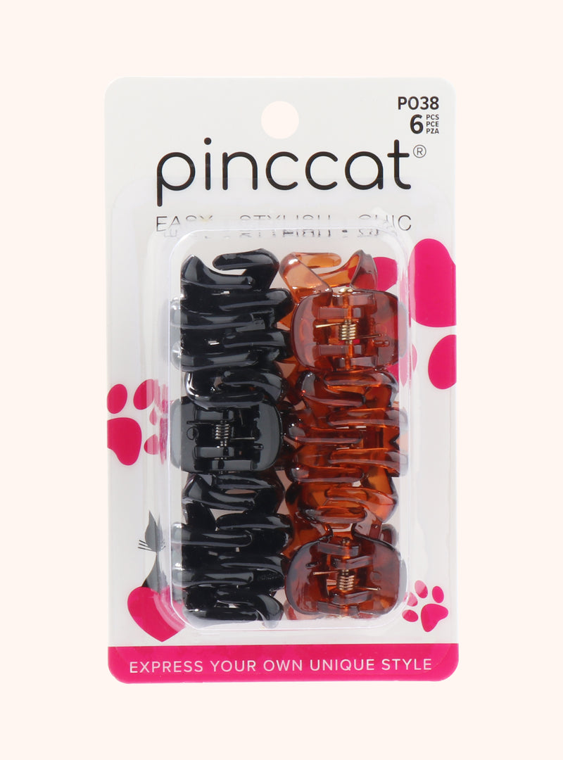 Mini Claw Clips - Black and Tortoise, 6 Piece by Pinccat