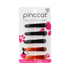 Long Hair Clips - Black and Tortoise, 5 Piece - product image #P040