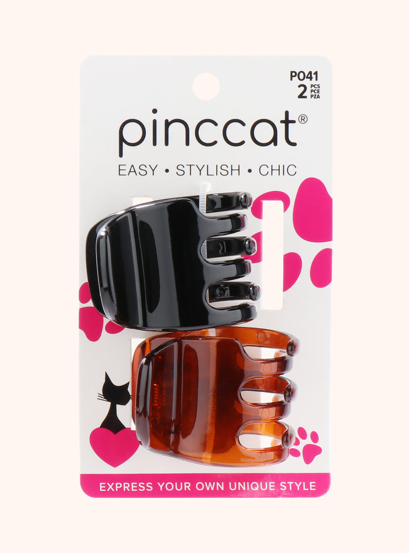 Jumbo Claw Clips - Black and Tortoise, 2 Piece by Pinccat