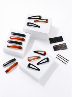 Long Hair Clips - Black and Tortoise, 5 Piece - concept image 3 #shared