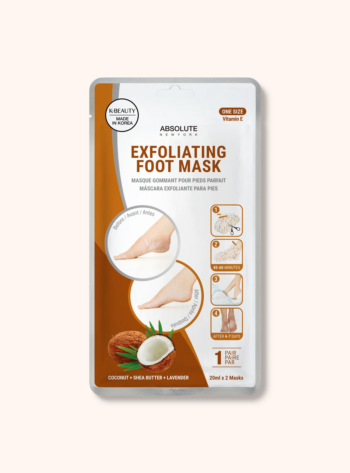 Exfoliating Foot Mask || Coconut + Shea Butter + Lavender