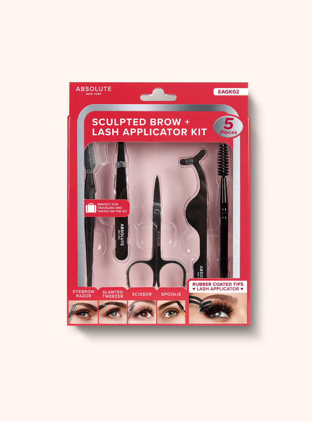 3 Pcs Eyebrow Scissors Small Beauty Scissors and Spoolie Brush