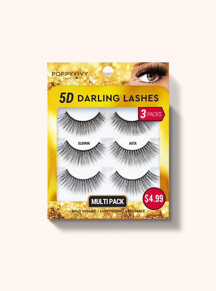 5D Darling Lashes - 3 Pairs ELDM06 ASTA