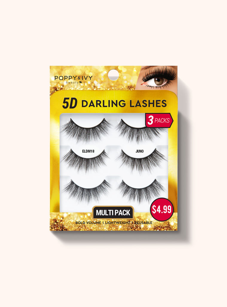 5D Darling Lashes - 3 Pairs ELDM18 JUNO