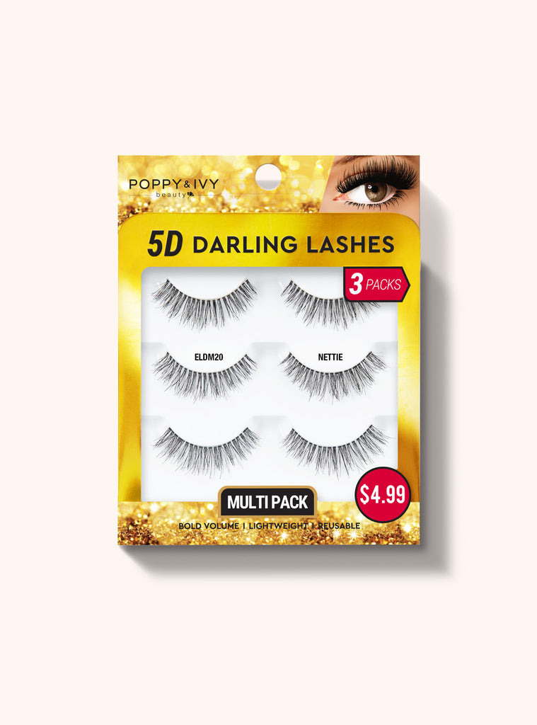 5D Darling Lashes - 3 Pairs ELDM20 NETTIE