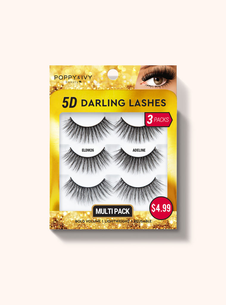 5D Darling Lashes - 3 Pairs ELDM26 ADELINE
