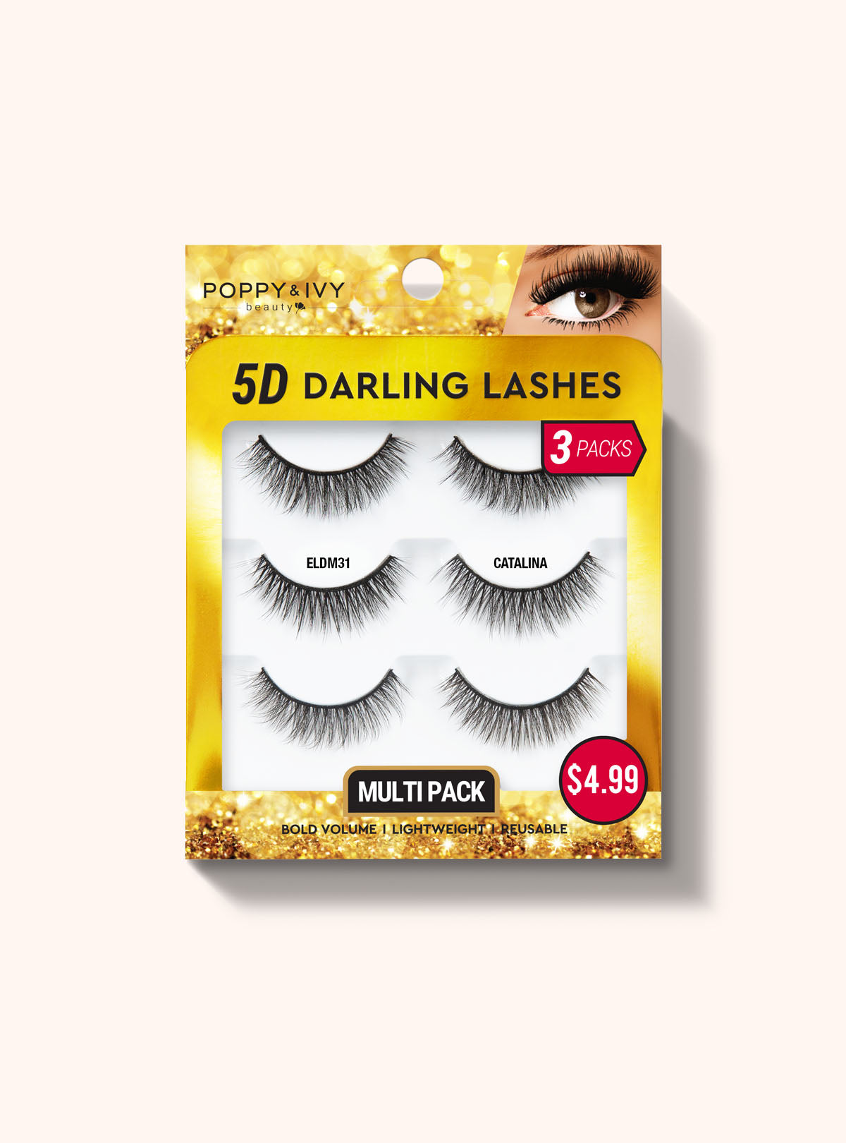 5D DARLING LASHES - 3 PAIRS || CATALINA