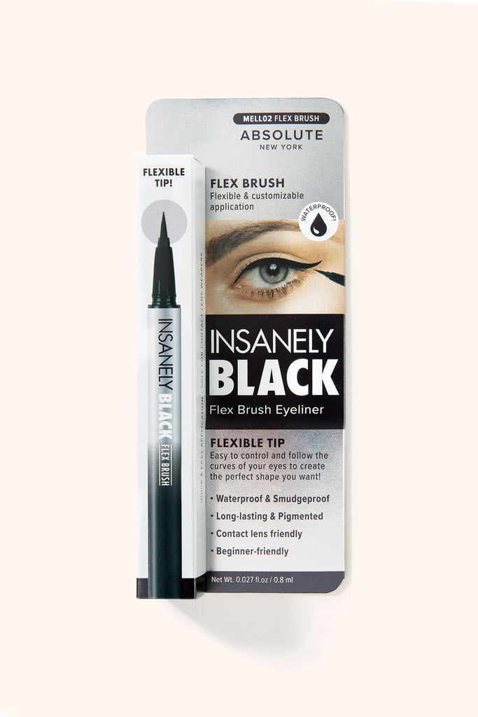 Insanely Black Flexible Brush Eyeliner  Absolute New York Vegan Waterproof  Eyeliner