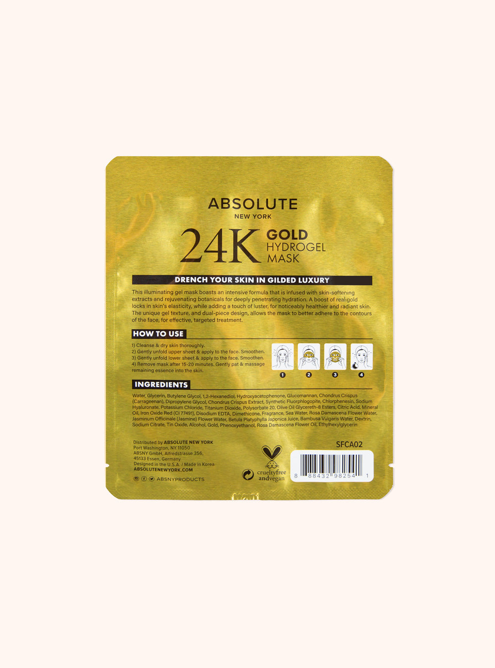 24k Gold hydrogel mask – Absolute New York