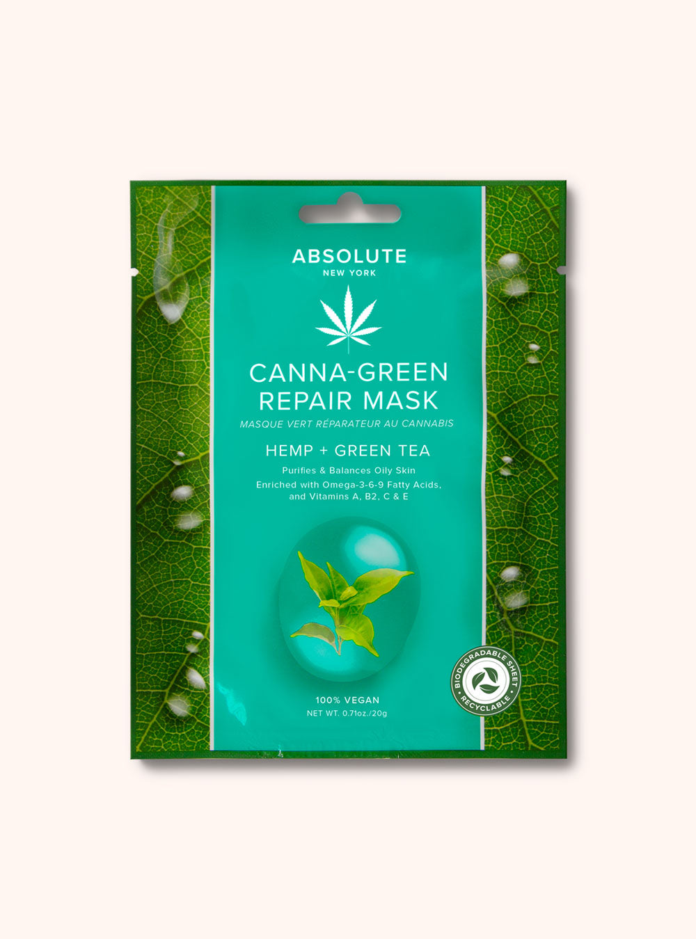 Canna-Green Repair Mask || Hemp + Green Tea