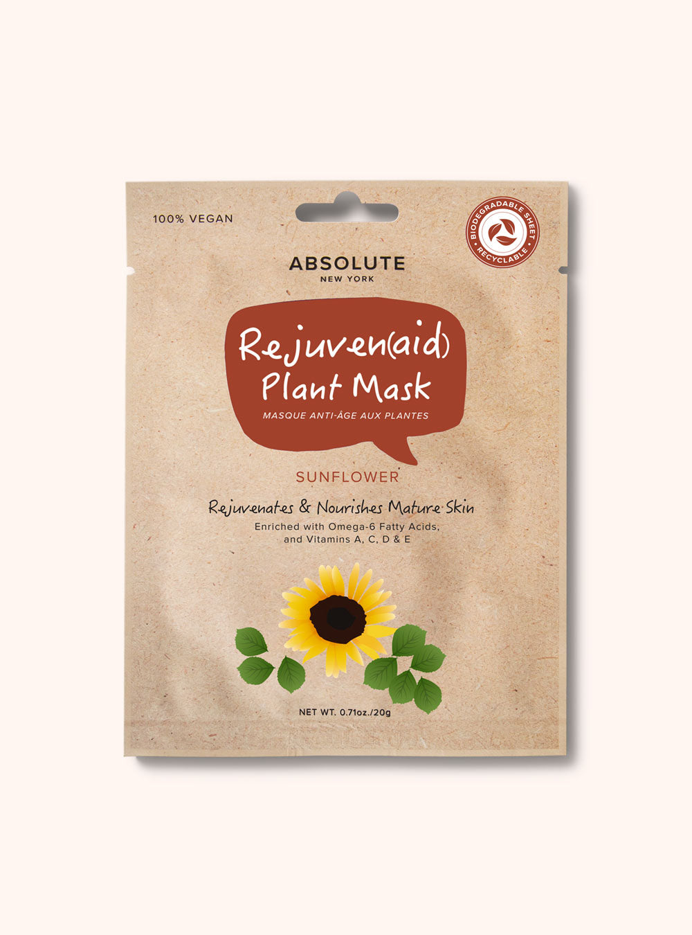 Rejuven Aid Plant Mask || Sunflower