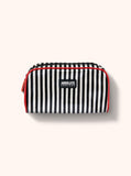 Black and White Stripe Satin Makeup Bag ACB09